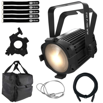 Chauvet DJ EVE P-100 WW High Output Warm White 3500 K Wash Light with Professional Gear Bag Package