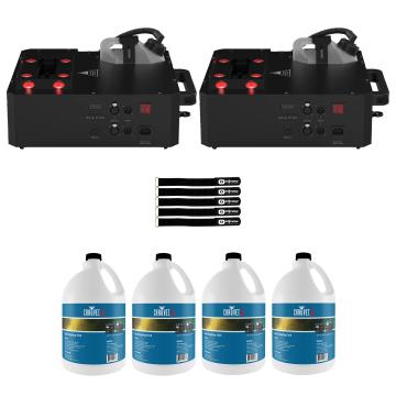 Chauvet DJ Geyser Move Pyrotechnic-Style Effect Fog Machine 2-Pack with Fluid Package