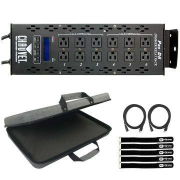 Chauvet DJ Pro-D6 6-Channel DMX-512 Dimmer/Switch Pack with Case Package