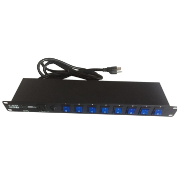 Eliminator Lighting E107 USB 8-Channel Rack Mount Power Center