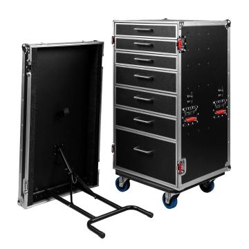 Gator Cases GTOUR-WORKST7 GTOUR ATA Style Heavy-Duty Case with 7 Drawers & Fold-Out Table