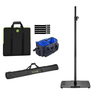 Gravity Stands TLS 431 B Touring-Lighting Stand w/Square Steel Base with Bags Package