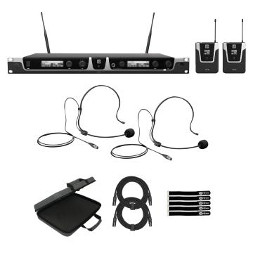 LD Systems U505.1 BPH 2 (USA Version) Dual Wireless Headset Microphone System with Case Package