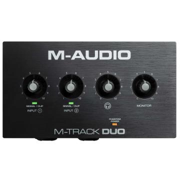 M-Audio M-TRACK DUO 48-KHz 2-Channel USB Audio Interface with 2 Combo Inputs, Crystal Preamps, and Phantom Power