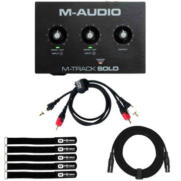 M-Audio M-TRACK SOLO 2-channel USB Audio Interface with Cables Package