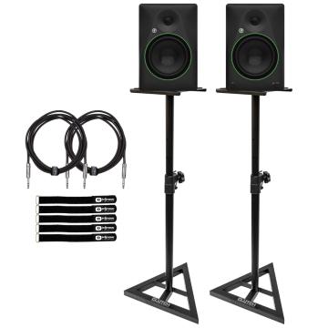 Mackie CR8BT 8" Powered Bluetooth Studio Monitors with Stands Package