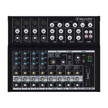 Mackie Mix12FX 12-Channel Compact Mixer with Effects - Open Box Mint
