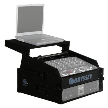 Odyssey FZGS1004BL Black 10U x 4U Rack with Shelf | IDJNOW