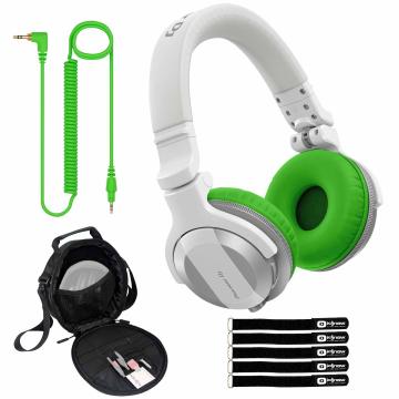 Pioneer DJ HDJ-CUE1BT White Headphones with Pink | IDJNOW