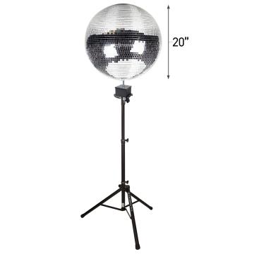 ProX MB-20 20" Polyfoam Mirror Ball with Black Aluminum Tripod Speaker Stand Package