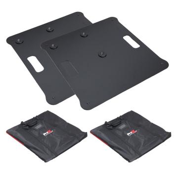 ProX X-POLARISBLX2PLATES Pair of Polaris Base Plates - 2 Heavy Duty Speaker Pole Base Plates in Black