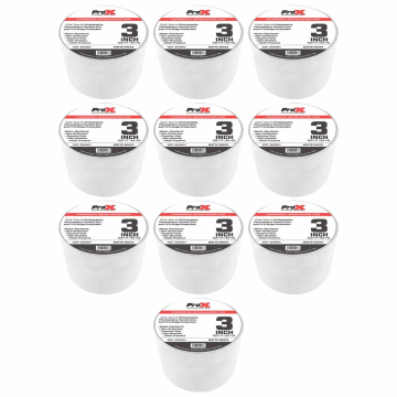 ProX XGF-360WH 3" 180FT Non-Residue Matte White Commercial Grade Gaffer Tape 10 Package