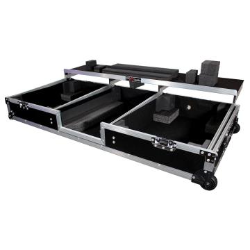 ProX XS-TMC1012WLTFBTL 2x Turntables in Battle Mode and Single 10" or 12" Mixer DJ Coffin Case with Laptop Shelf