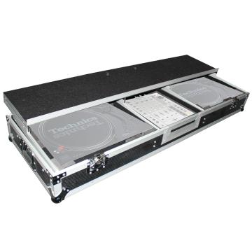 ProX XS-TMC1012WLTFSTND Standard Mode DJ Mixer & Tuntables Coffin Case for 10" or 12" Mixers with Wheels & Laptop Shelf