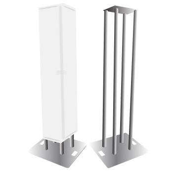 ProX XT-S4X656TOTEM 6.56ft Truss Totem Package with 30" Base Plate & White Scrim Cover