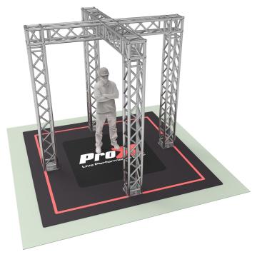 ProX XTP-999X Tradeshow Booth 9.42 W x 9.42 L x 9.20 ft H with X Shape Design in Center - 2mm Heavy Duty Truss