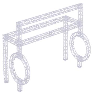 ProX XTP-E1020-3 Double Circle 10X20 Exhibition Module Stand Truss Package