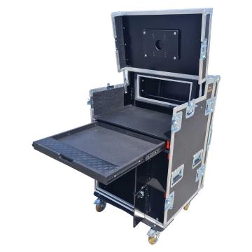 ProX XZF-AVPRO 12U4U Mobile AV Broadcasting Streaming Recording Studio Workstation Case with 4U Top 12U Bottom