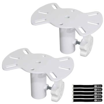 ProX X-SSMP-WH Speaker Stand Mounting Plates In White Dual Package with Cable Ties