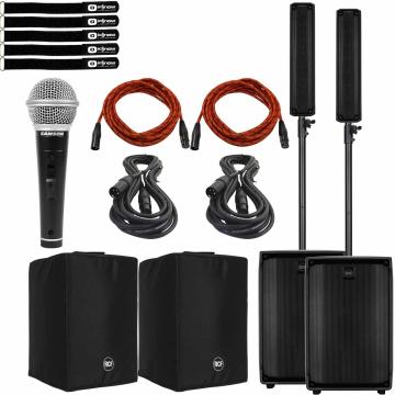 RCF Evox J8 Active Portable Arrays w/Covers Dual Package - Open Box Mint