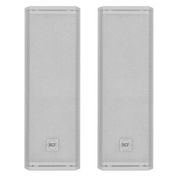 RCF NXL 14-A W Compact Active 2100W Dual 6" 2-Way Point Source Column Speaker - White 2-Pack
