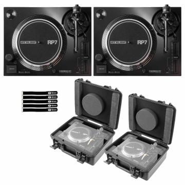 Reloop RP-7 Professional 7" DJ Turntable System 2-Pack with Case Package