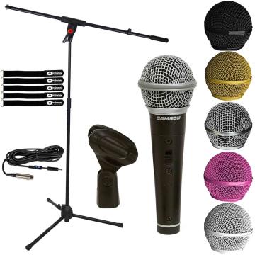 Samson R21S Dynamic Vocal Microphone with Microphone Boom Stand Package
