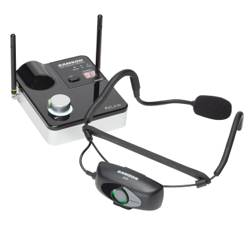 Samson SW9A9SQE-K AirLine 99m AH9 Wireless Fitness Headset Micro UHF System with Qe Fitness Microphone (K Band)