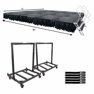 ProX 12x16' Stage Surface with 12x XSU-4X4 & Steps | IDJNOW