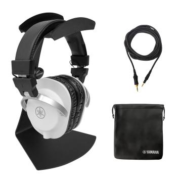 Yamaha HPH-MT5W White Headphones with Table Stand | IDJNOW