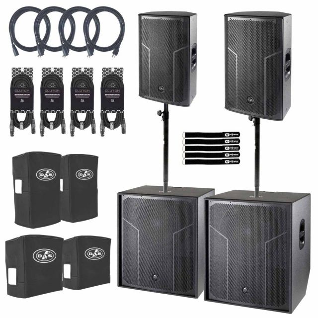 Ibiza Sound XTK8A Active Speaker 8 Inch 400 W Sound System DJ Disco Package  : : Musical Instruments & DJ