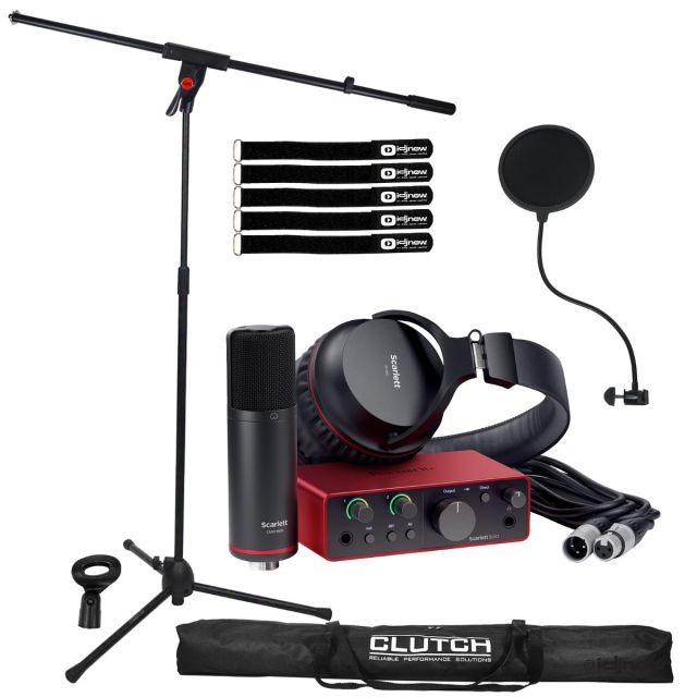 Focusrite Scarlett Solo Studio Interface with Stand & Pop Filter 