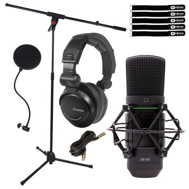 Samson Q2U Recording & Podcasting Kit with Microphone, Crane