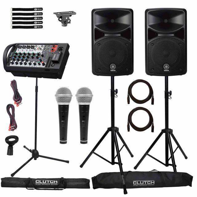anker Pennenvriend Beurs Yamaha STAGEPAS 400BT PA System with Mics and Stands | IDJNOW