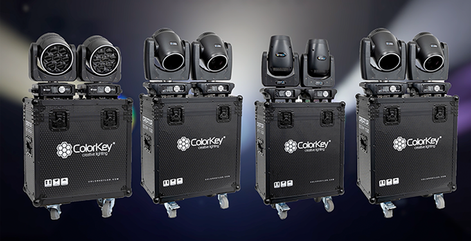 ColorKey flight case with casters for moving heads
